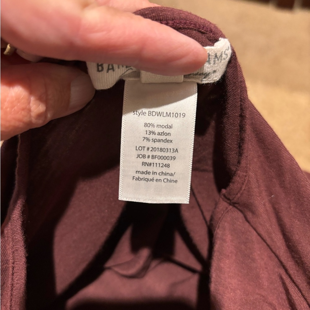 Barefoot Dreams Luxe Milk Jersey Paradise Cove Caftan in Rosewood, size S/M. - Picture 6 of 6